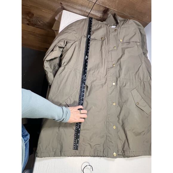 Jessica London Sporty Anorak Parka Jacket Faux Fur Trim‎ Womans Size 24 - Picture 8 of 9